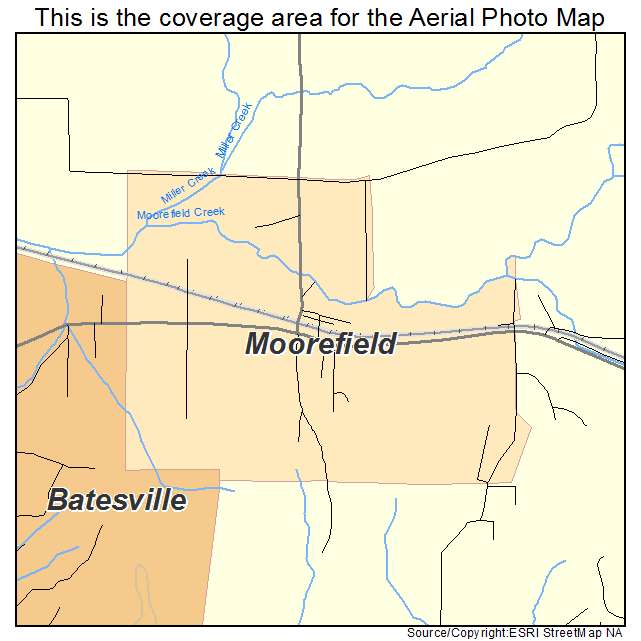 Moorefield, AR location map 