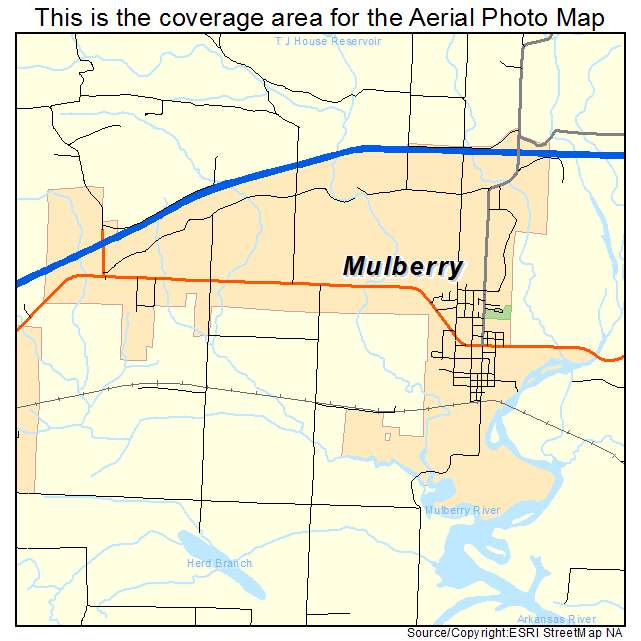 Mulberry, AR location map 