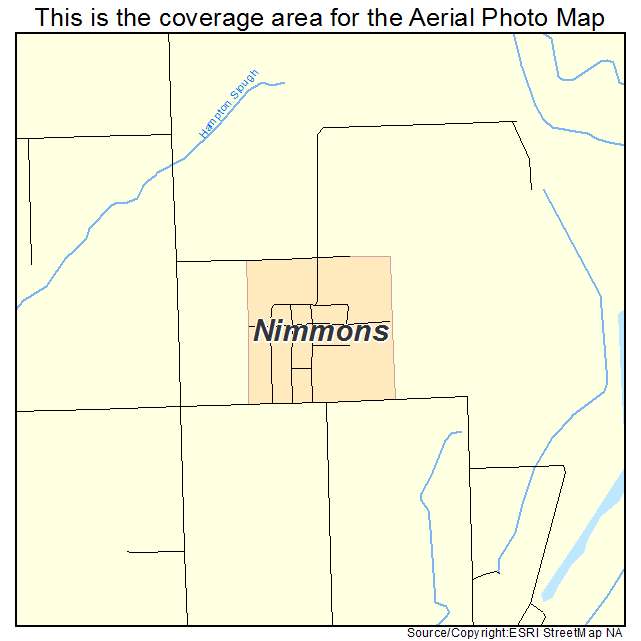 Nimmons, AR location map 