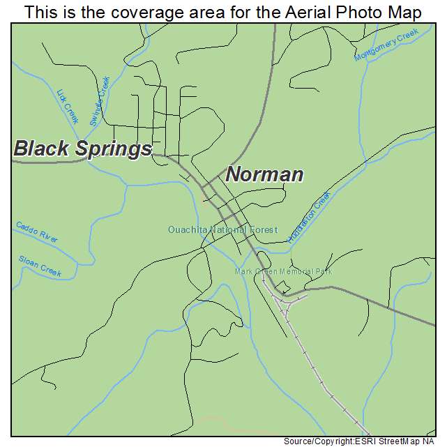 Norman, AR location map 