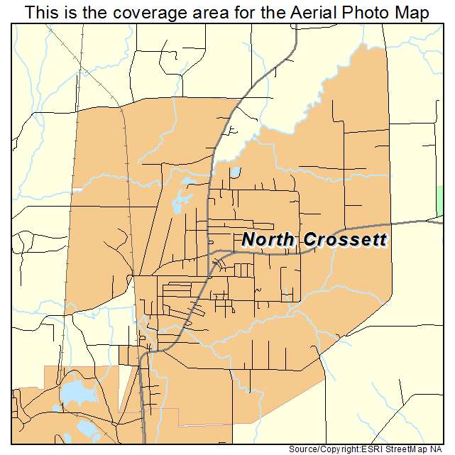 North Crossett, AR location map 