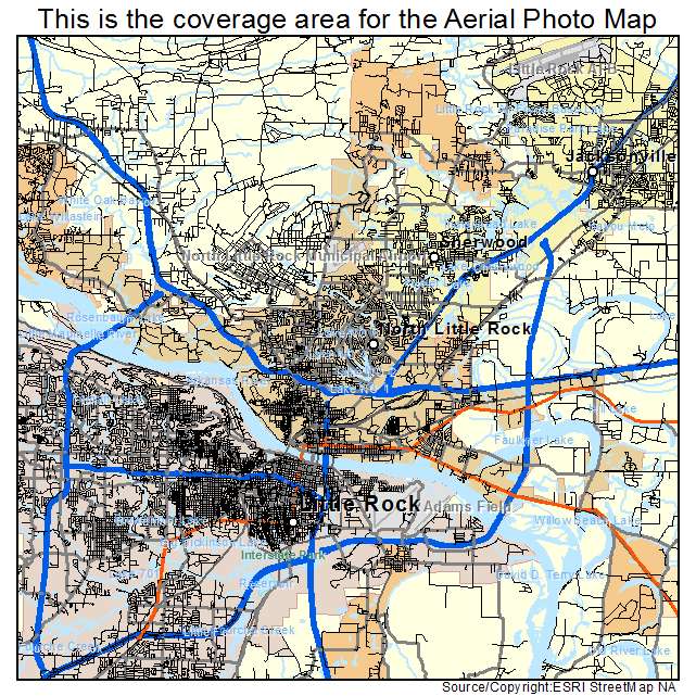 North Little Rock, AR location map 
