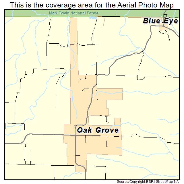 Oak Grove, AR location map 