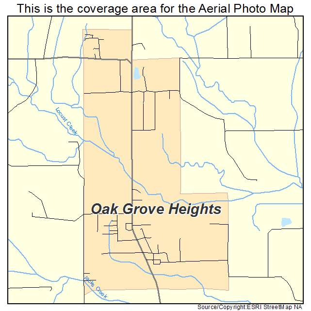 Oak Grove Heights, AR location map 
