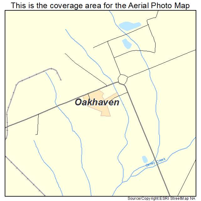 Oakhaven, AR location map 