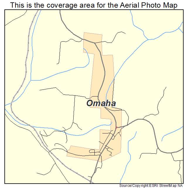 Omaha, AR location map 