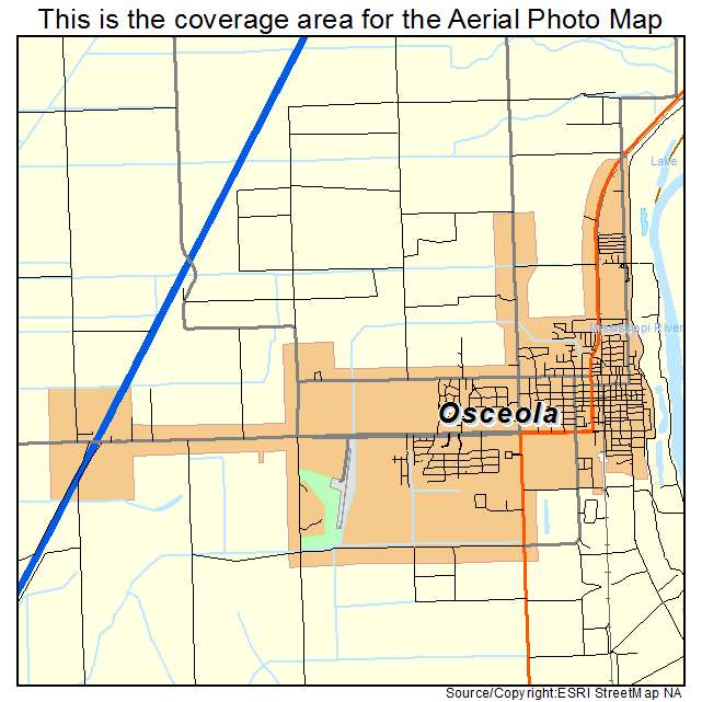 Osceola, AR location map 
