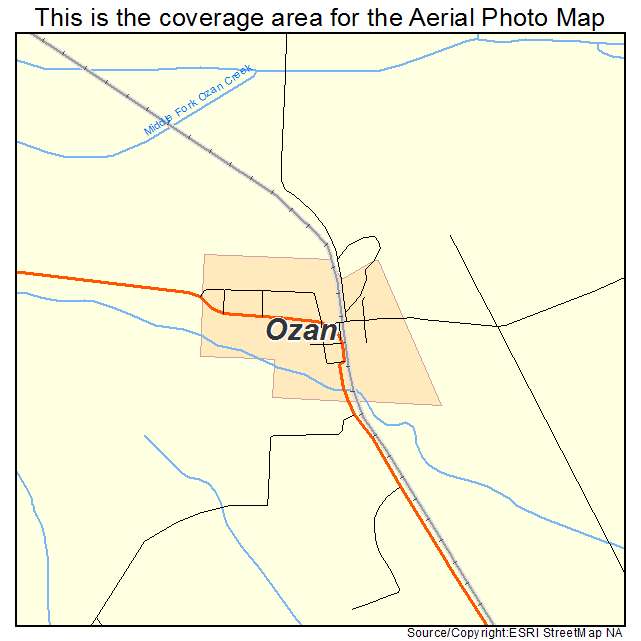 Ozan, AR location map 