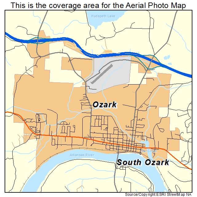 Ozark, AR location map 