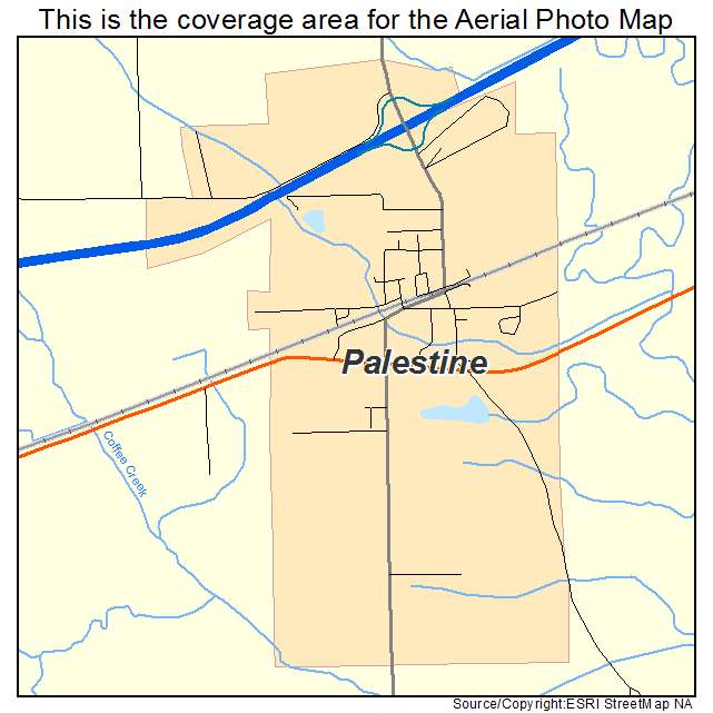 Palestine, AR location map 