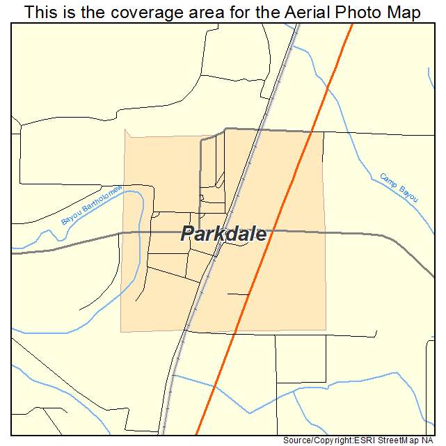 Parkdale, AR location map 