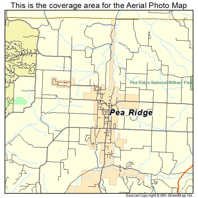 Pea Ridge, AR location map 