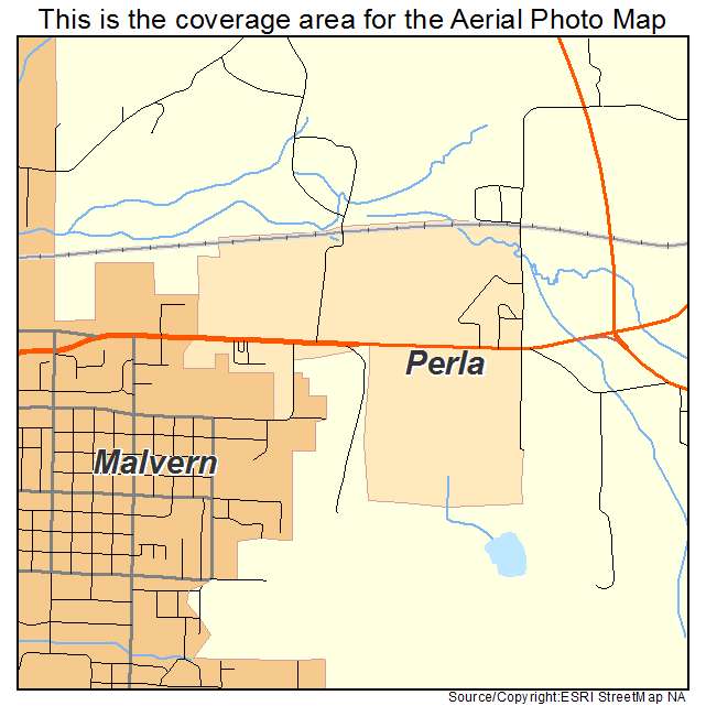 Perla, AR location map 