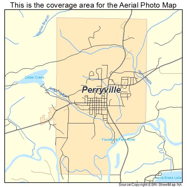 Perryville, AR location map 