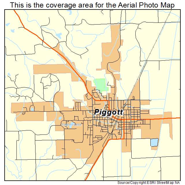 Piggott, AR location map 