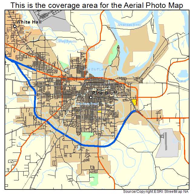 Pine Bluff, AR location map 