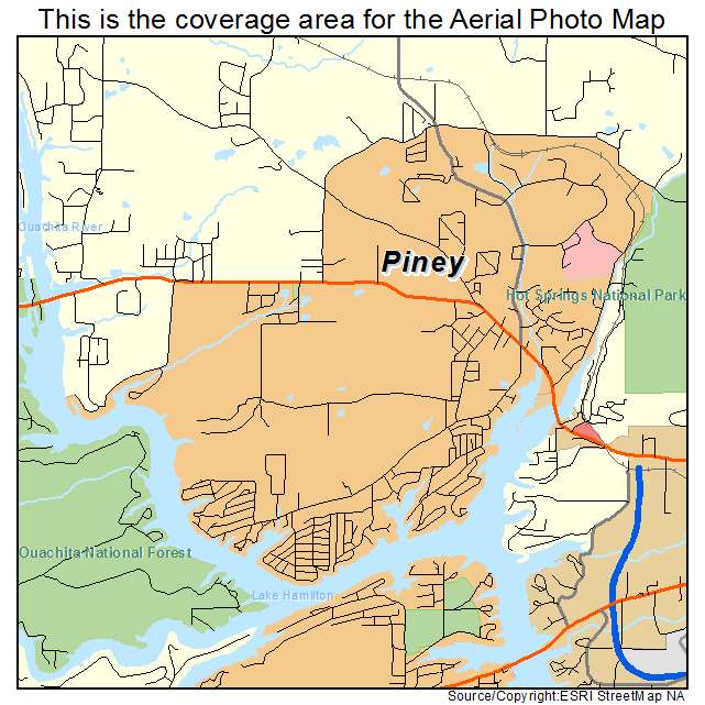 Piney, AR location map 