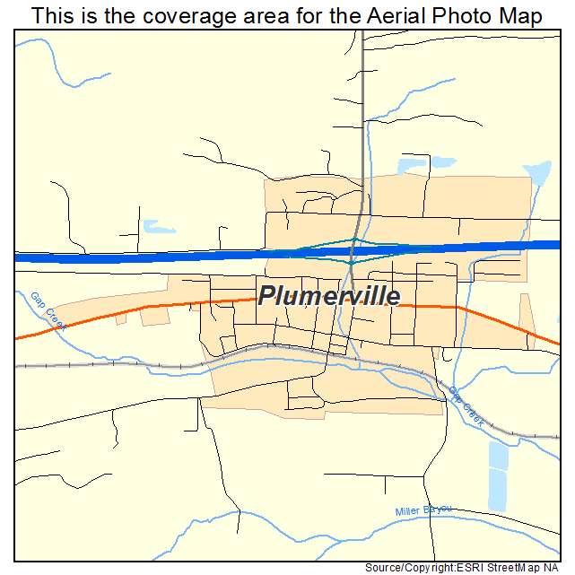 Plumerville, AR location map 