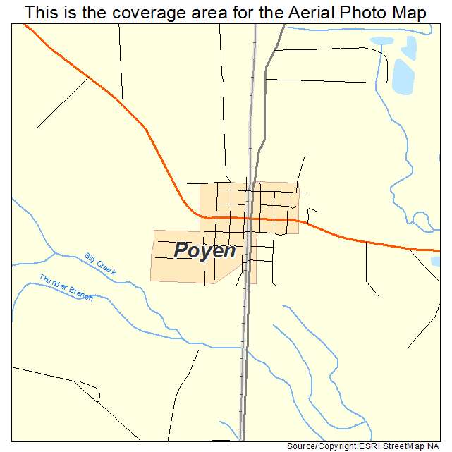 Poyen, AR location map 