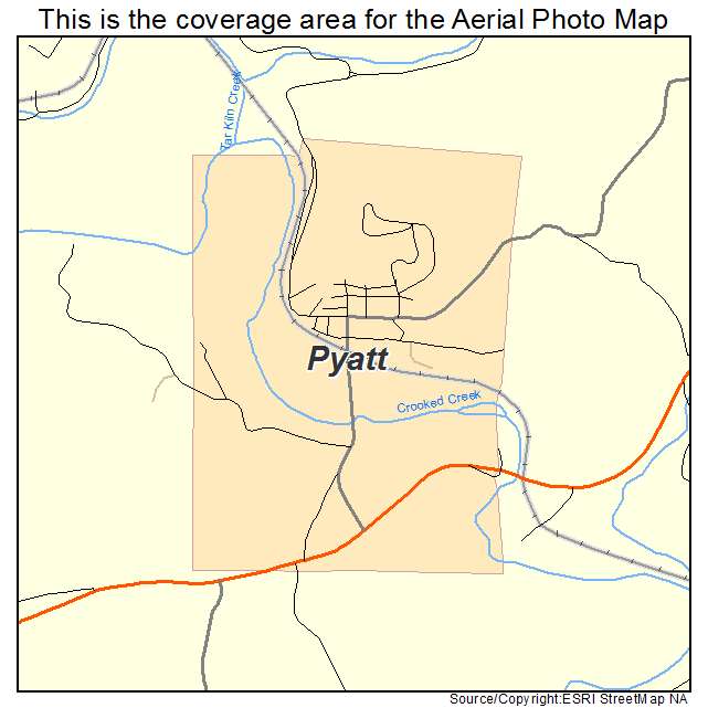 Pyatt, AR location map 