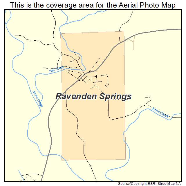 Ravenden Springs, AR location map 