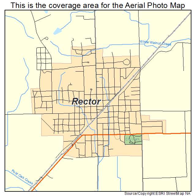 Rector, AR location map 