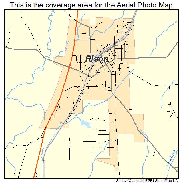 Rison, AR location map 