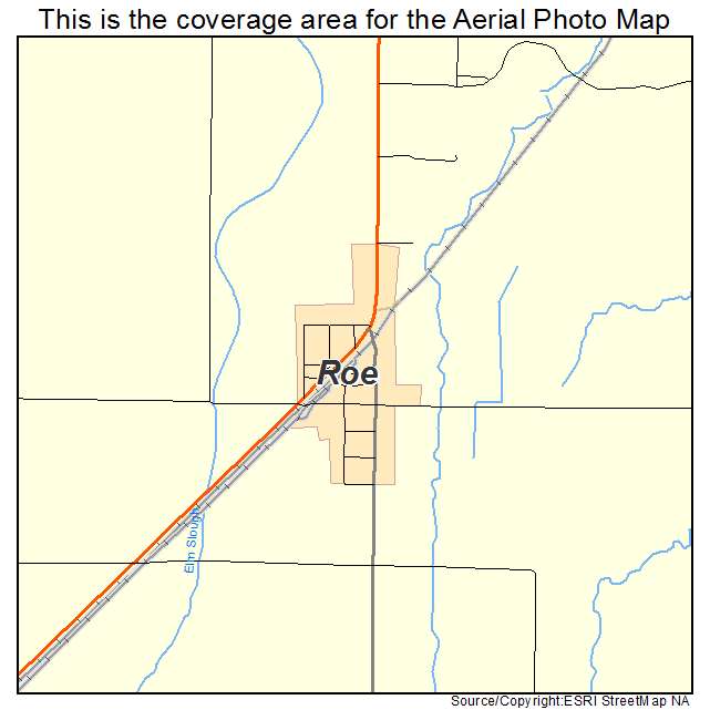 Roe, AR location map 