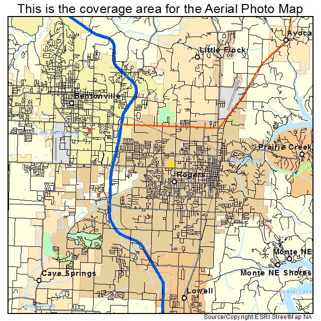 Rogers, AR location map 