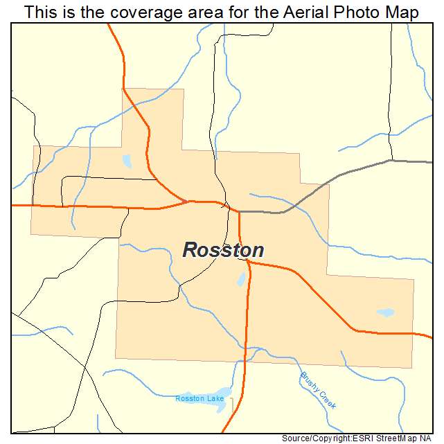 Rosston, AR location map 