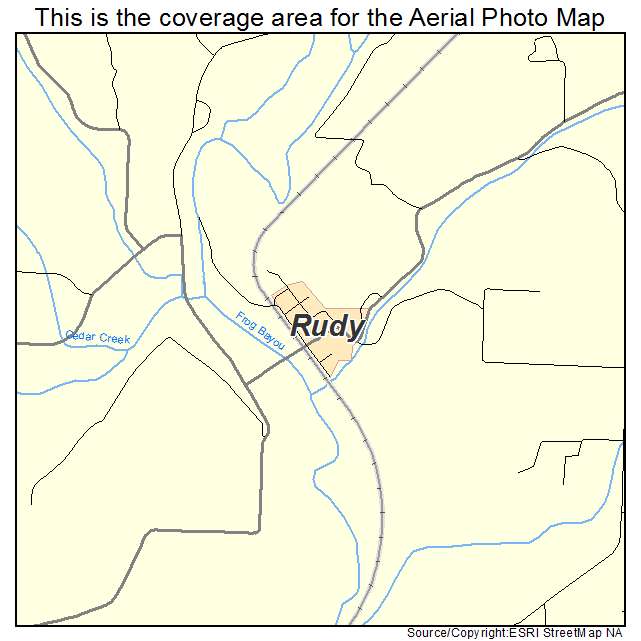 Rudy, AR location map 