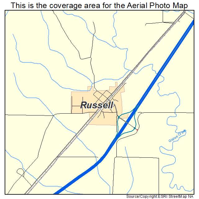 Russell, AR location map 