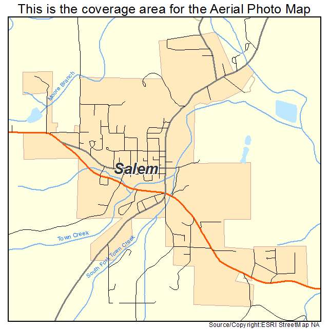Salem, AR location map 