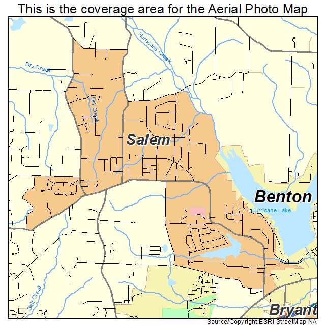 Salem, AR location map 