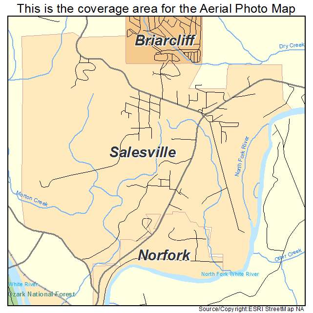 Salesville, AR location map 