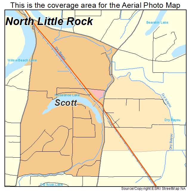 Scott, AR location map 