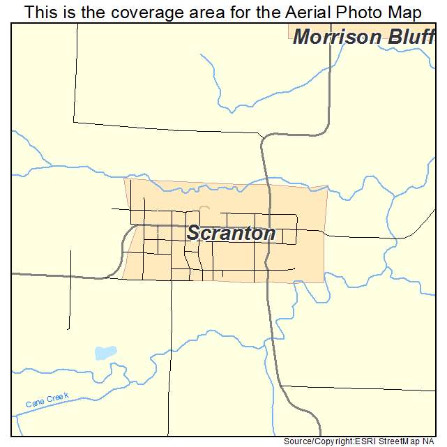 Scranton, AR location map 