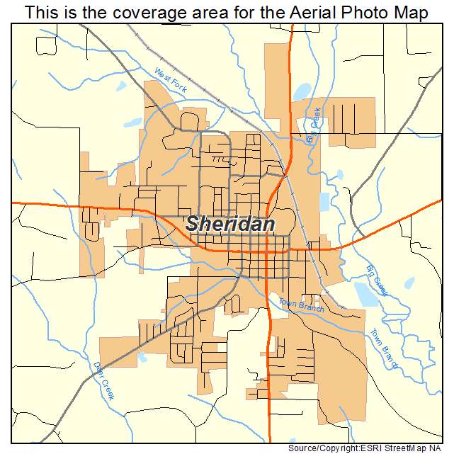 Sheridan, AR location map 