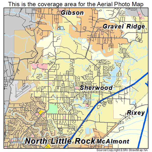 Sherwood, AR location map 