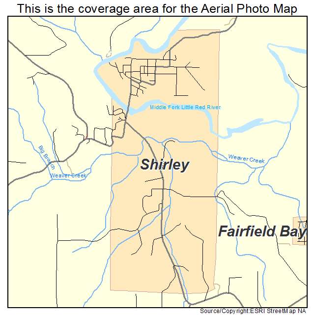 Shirley, AR location map 