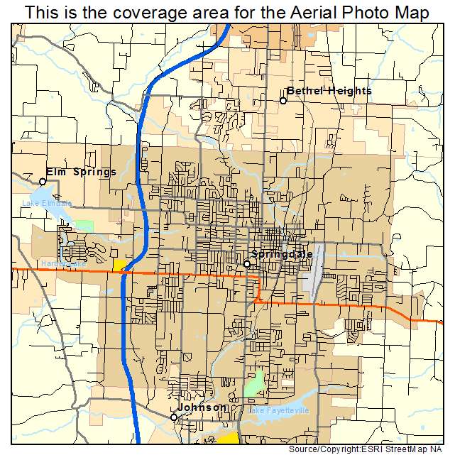 Springdale, AR location map 