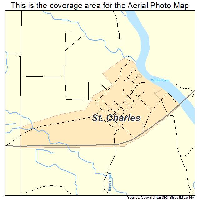 St Charles, AR location map 