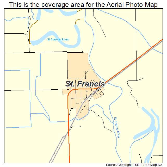 St Francis, AR location map 