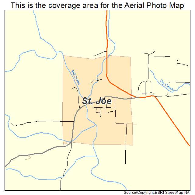 St Joe, AR location map 