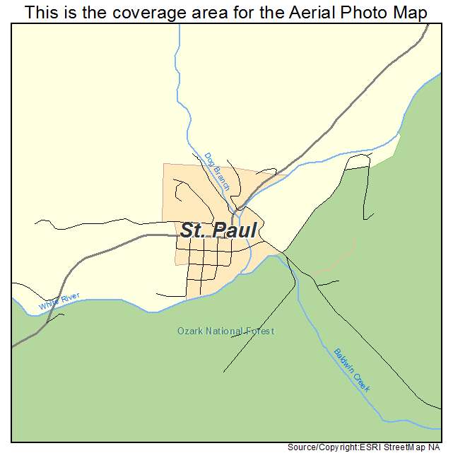 St Paul, AR location map 