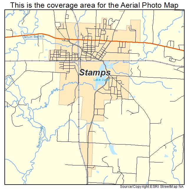 Stamps, AR location map 