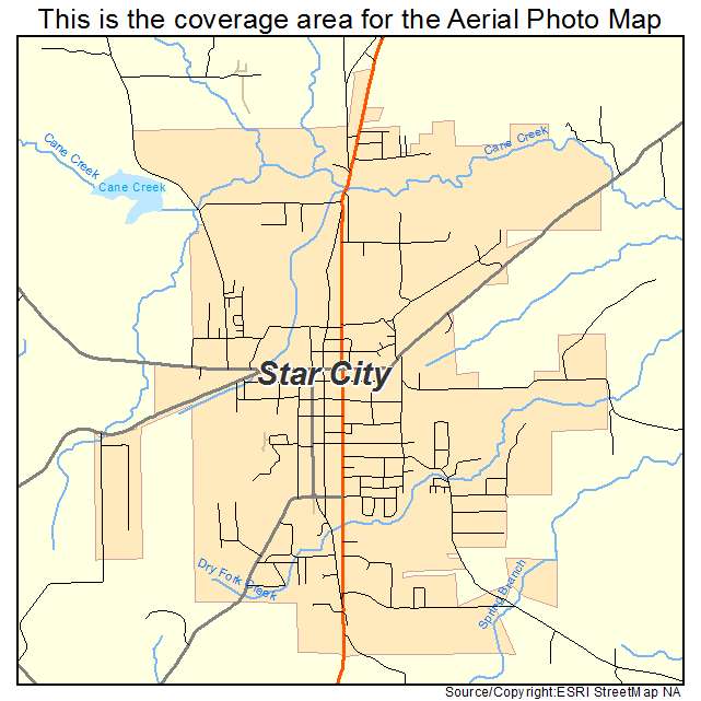 Star City, AR location map 