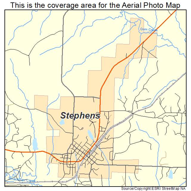 Stephens, AR location map 