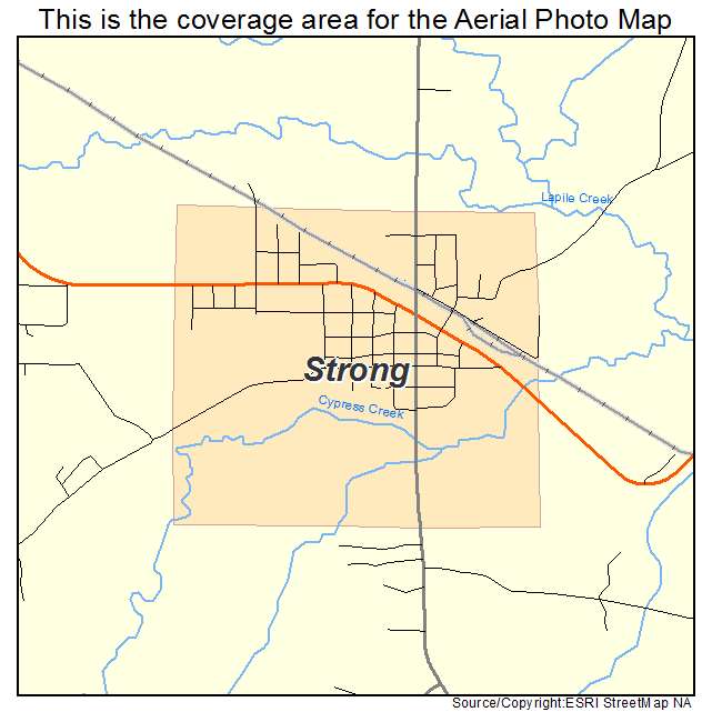 Strong, AR location map 