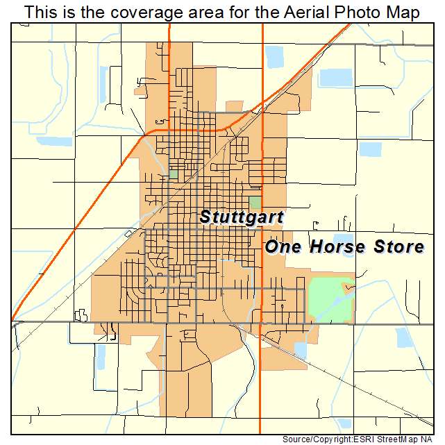 Stuttgart, AR location map 